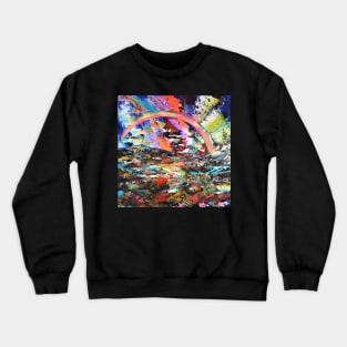 Rainbow Abstract Landscape 282 Crewneck Sweatshirt